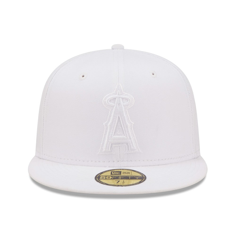 Los Angeles Angels New Era White on White 59FIFTY Fitted Hat Hats - MLB
