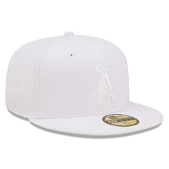Los Angeles Angels New Era White on White 59FIFTY Fitted Hat Hats - MLB