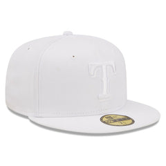 Texas Rangers New Era White on White 59FIFTY Fitted Hat Hats - MLB
