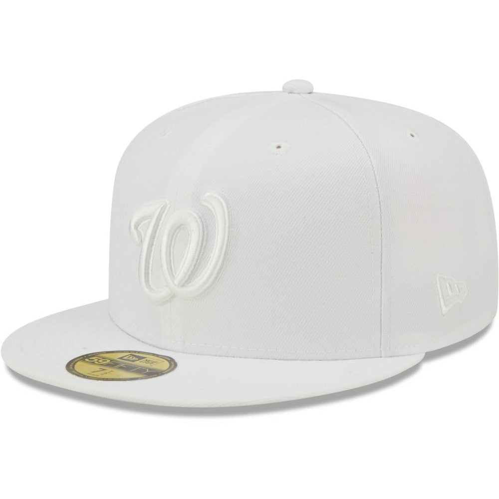 Washington Nationals New Era White on White 59FIFTY Fitted Hat Hats - MLB