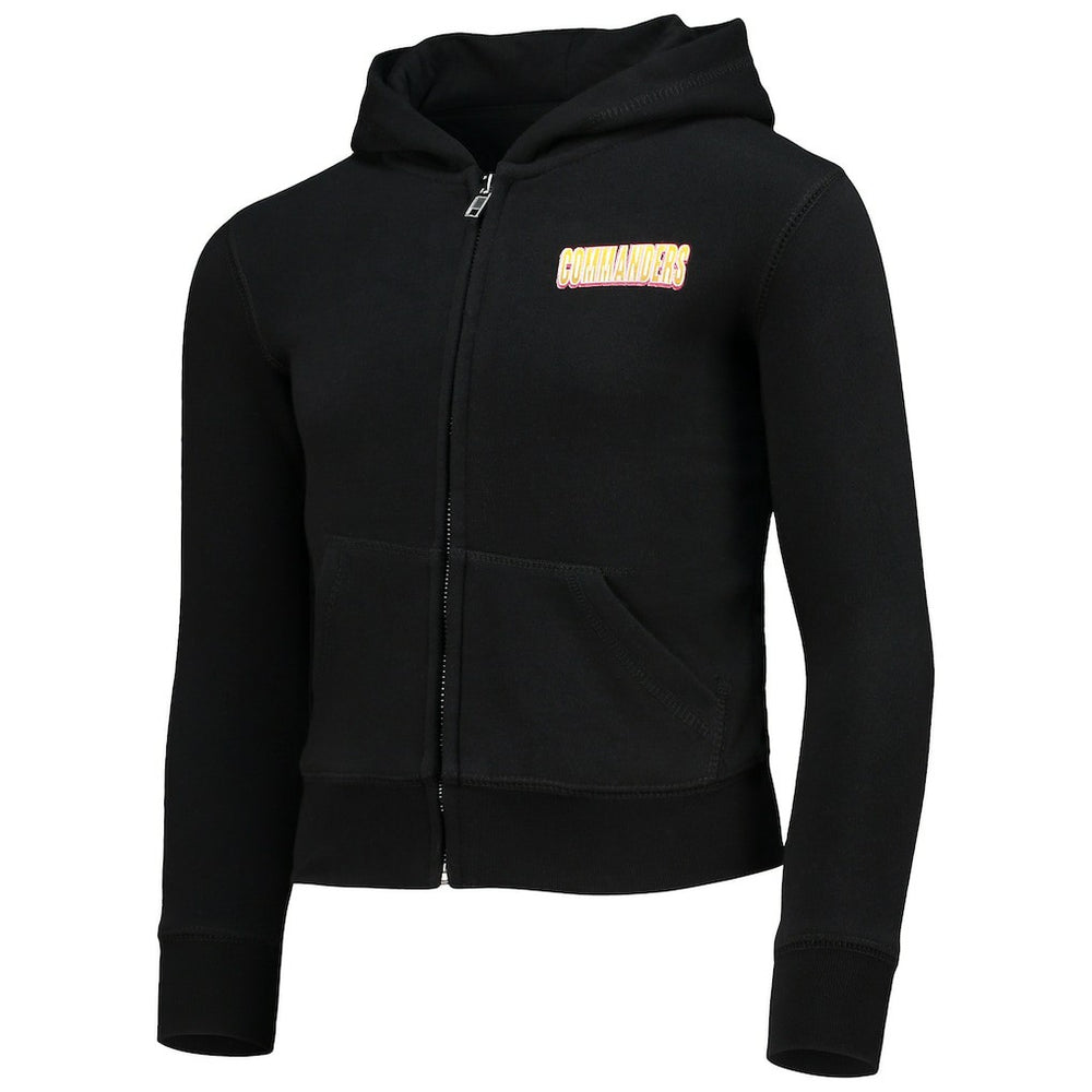 Washington Commanders New Era Girls Youth Full-Zip Hoodie Black | NFL