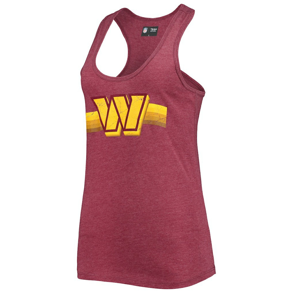 Washington Commanders New Era Women's Scoop Neck Racerback Tank Top Burgundy | NFL