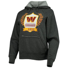 Washington Commanders New Era Women's Raglan Pullover Hoodie Heathered Charcoal | NFL