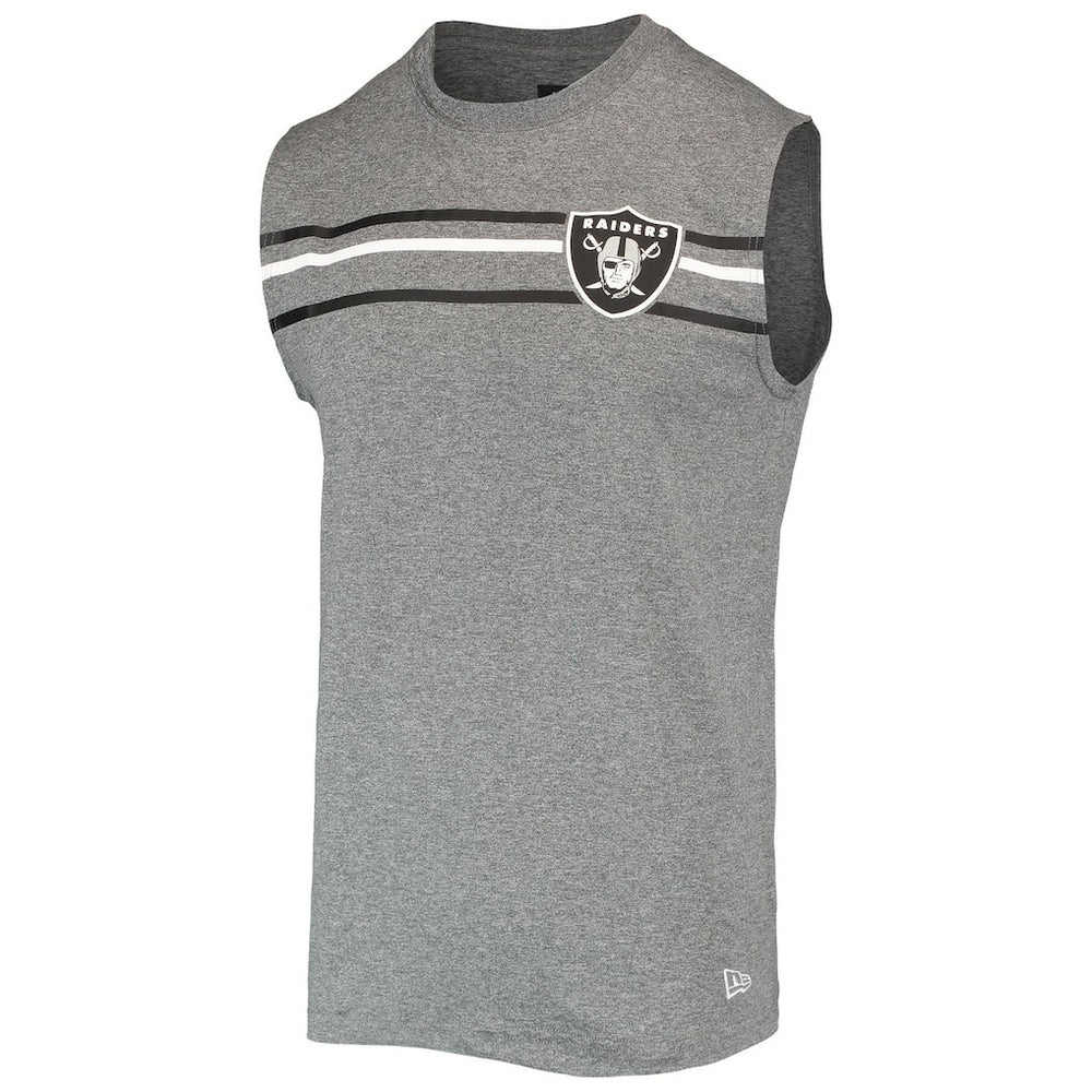 Las Vegas Raiders New Era Brushed Sleeveless Tank Top Heathered Gray | NFL