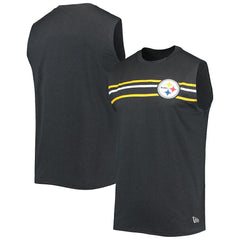 Pittsburgh Steelers New Era Brushed Sleeveless Tank Top Black | NFL