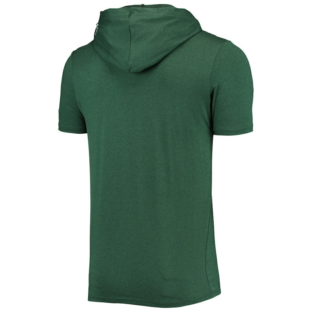 Green Bay Packers New Era Team Brushed Hoodie T-Shirt Heathered Green | NFL
