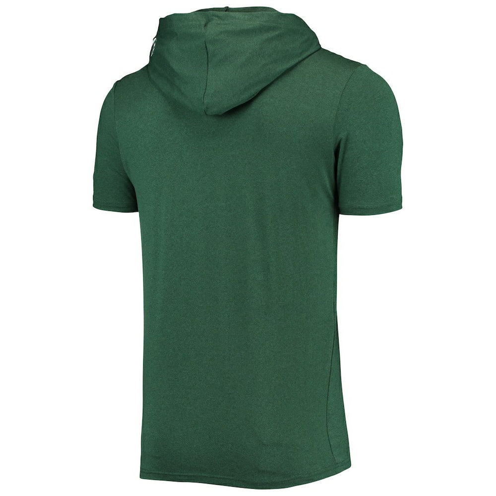 Green Bay Packers New Era Team Brushed Hoodie T-Shirt Heathered Green | NFL