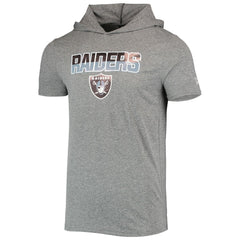 Las Vegas Raiders New Era Team Brushed Hoodie T-Shirt Heathered Gray | NFL