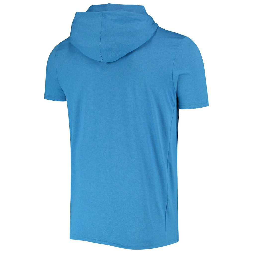Los Angeles Rams New Era Team Brushed Hoodie T-Shirt Heathered Blue | NFL