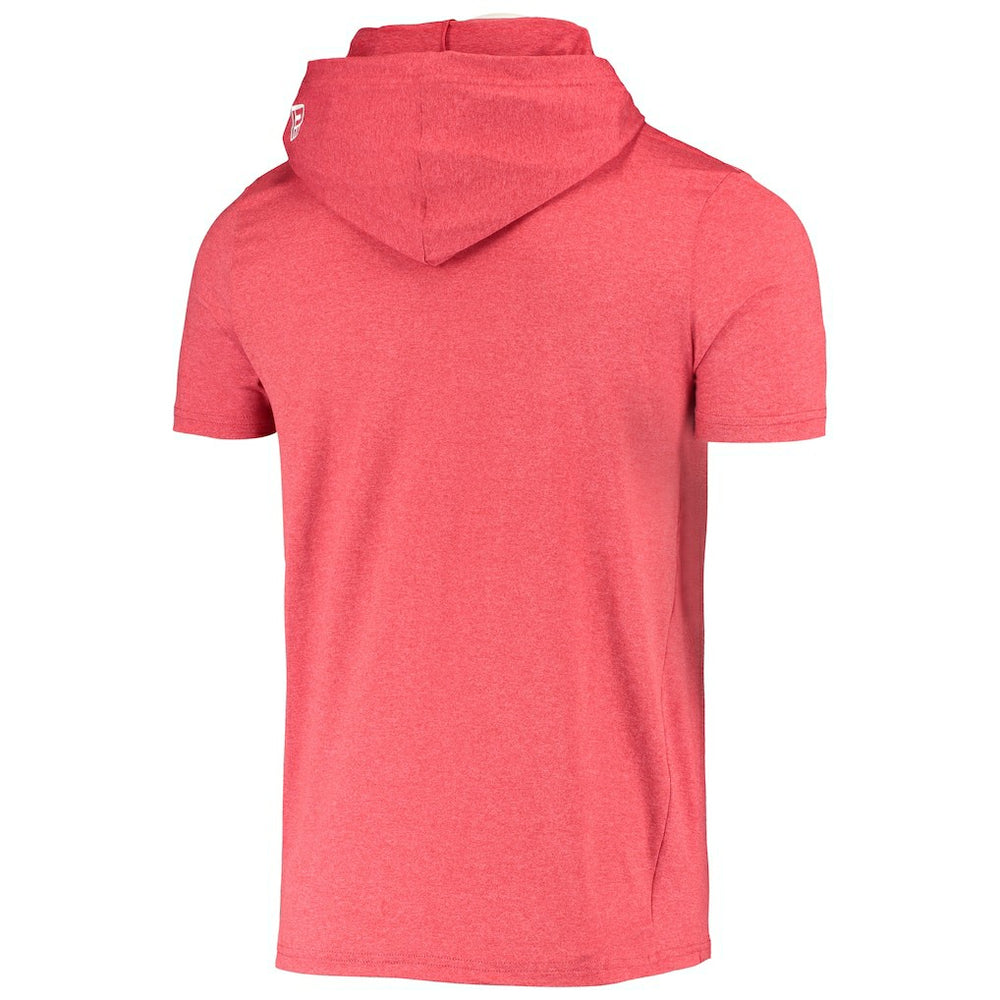 San Francisco 49ers New Era Team Brushed Hoodie T-Shirt Heathered Red | NFL