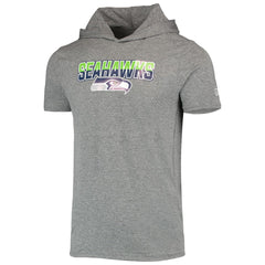 Seattle Seahawks New Era Team Brushed Hoodie T-Shirt Heathered Gray | NFL
