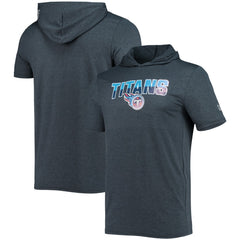 Tennessee Titans New Era Team Brushed Hoodie T-Shirt Heathered Navy | NFL