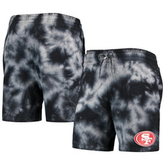 San Francisco 49ers New Era Tie-Dye Shorts Black | NFL