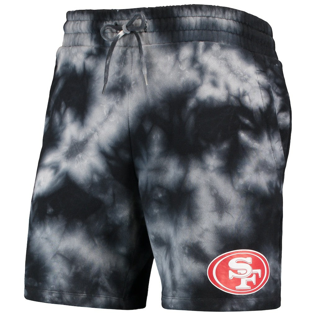 San Francisco 49ers New Era Tie-Dye Shorts Black | NFL
