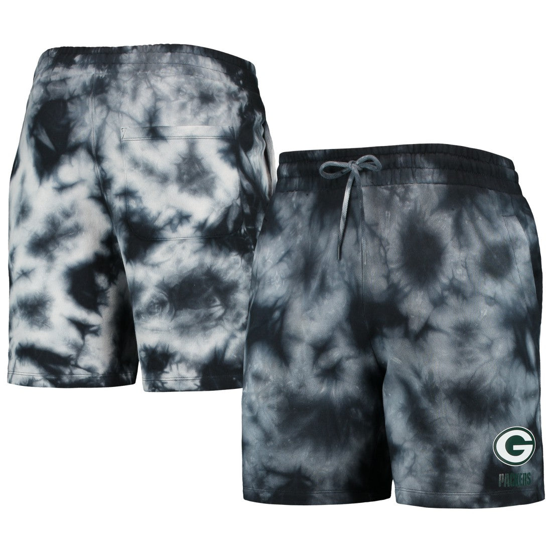 Green Bay Packers New Era Tie-Dye Shorts Black | NFL