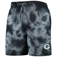 Green Bay Packers New Era Tie-Dye Shorts Black | NFL