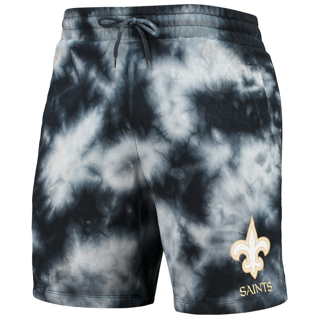 New Orleans Saints New Era Tie-Dye Shorts Black | NFL