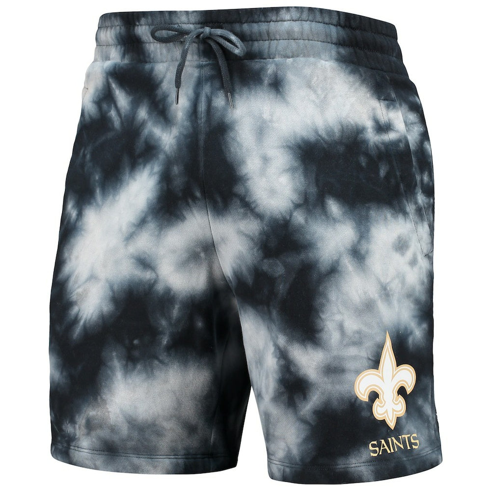 New Orleans Saints New Era Tie-Dye Shorts Black | NFL
