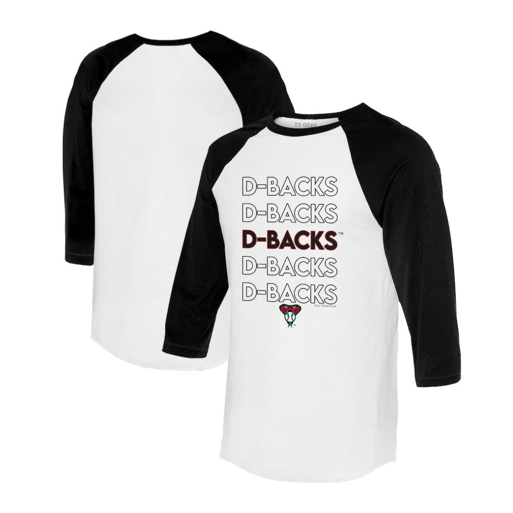 Arizona Diamondbacks Tiny Turnip Women's Stacked 3/4-Sleeve Raglan T-Shirt - MLB
