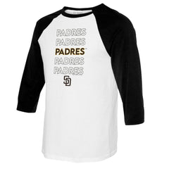 San Diego Padres Tiny Turnip Women's Stacked 3/4-Sleeve Raglan T-Shirt - MLB