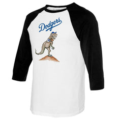 Los Angeles Dodgers Tiny Turnip Women's TT Rex 3/4-Sleeve Raglan T-Shirt - MLB
