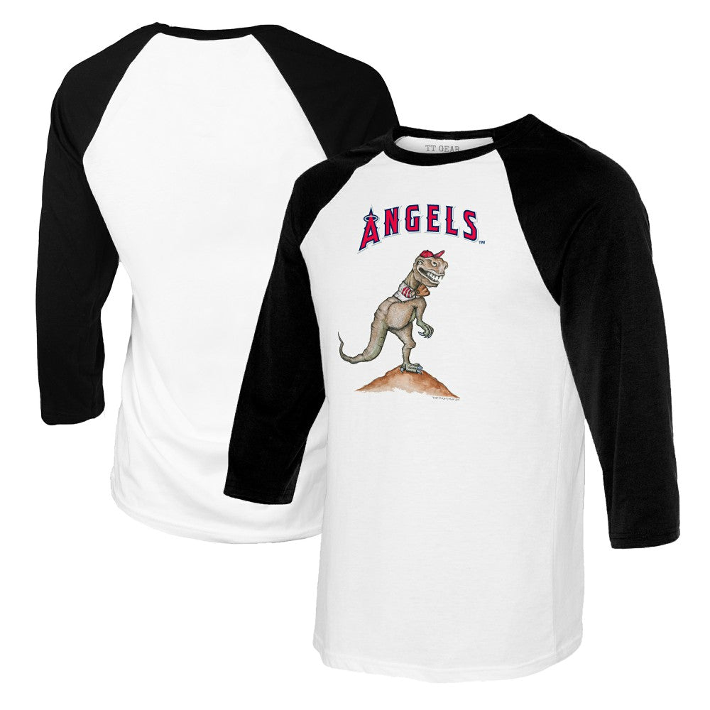 Los Angeles Angels Tiny Turnip Youth TT Rex Raglan 3/4 Sleeve T-Shirt - MLB