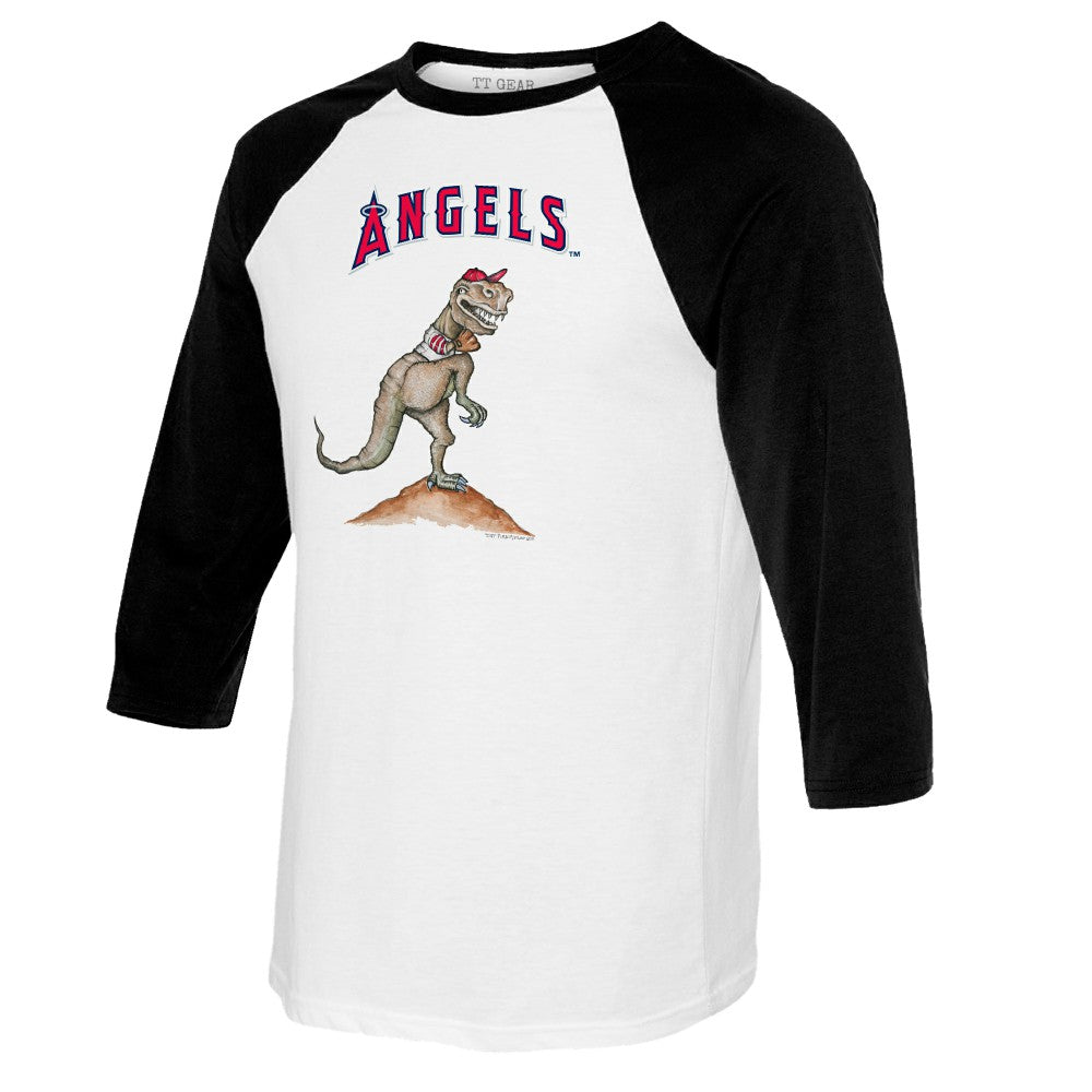Los Angeles Angels Tiny Turnip Youth TT Rex Raglan 3/4 Sleeve T-Shirt - MLB