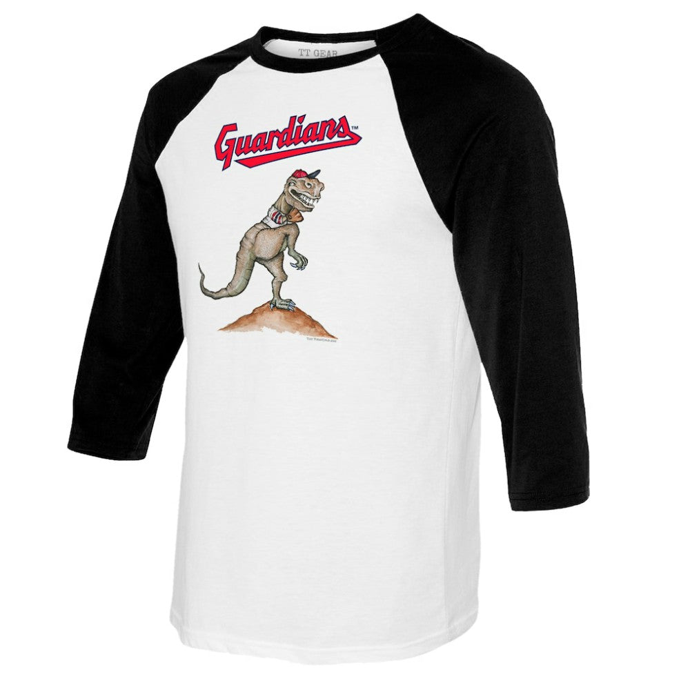 Cleveland Guardians Tiny Turnip Youth TT Rex Raglan 3/4 Sleeve T-Shirt - MLB
