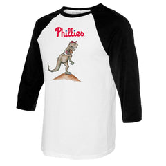 Philadelphia Phillies Tiny Turnip Youth TT Rex Raglan 3/4 Sleeve T-Shirt - MLB