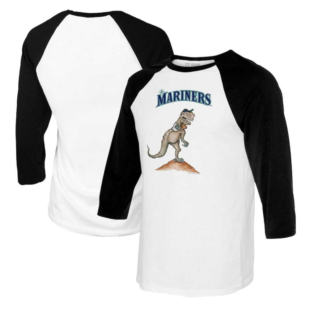 Seattle Mariners Tiny Turnip Youth TT Rex Raglan 3/4 Sleeve T-Shirt - MLB