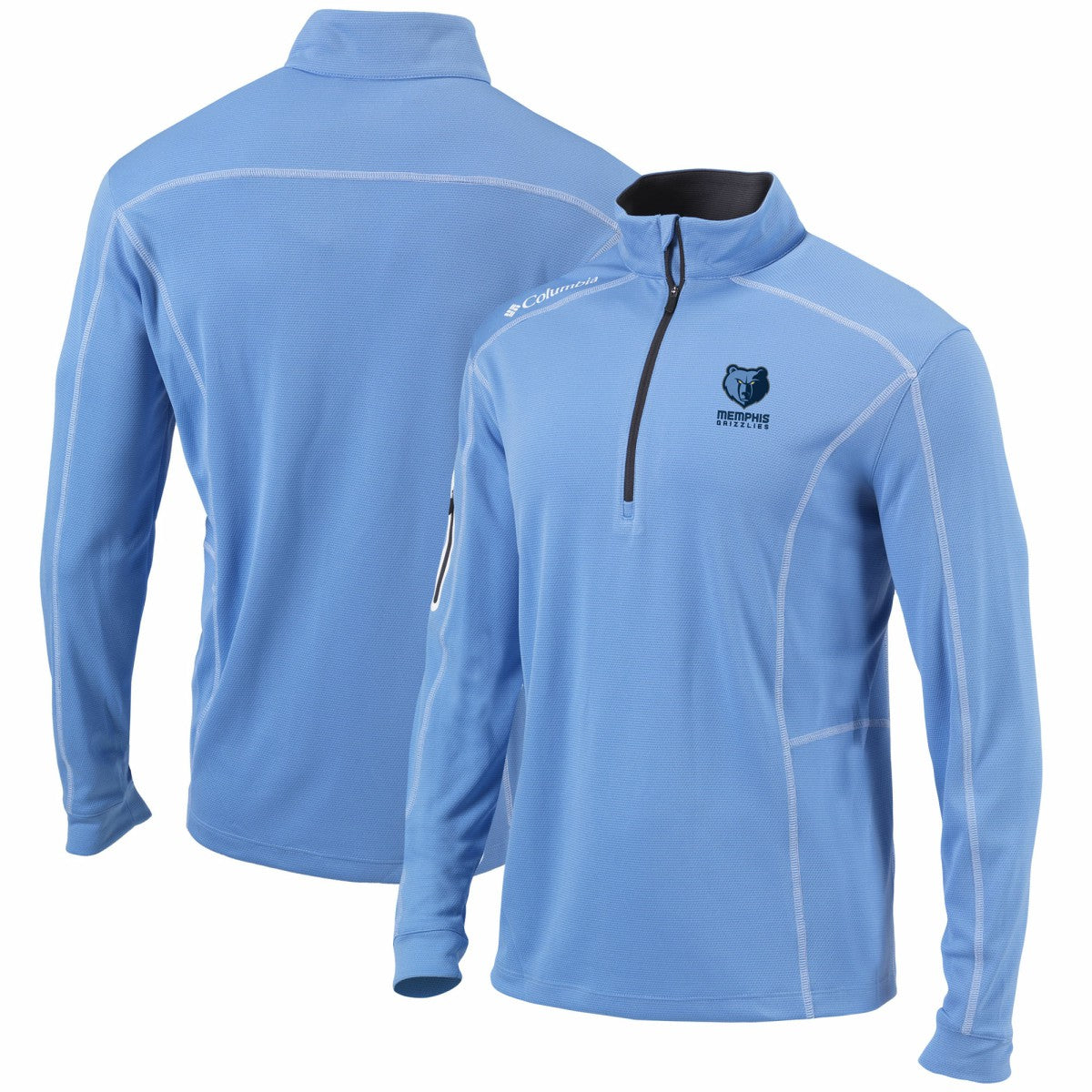 Memphis Grizzlies Shotgun Omni-Wick Quarter-Zip Pullover Jacket Light Blue - NBA