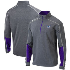 Charlotte Hornets Omni-Wick Shotgun 2.0 Quarter-Zip Pullover Top Heathered Gray/Purple - NBA