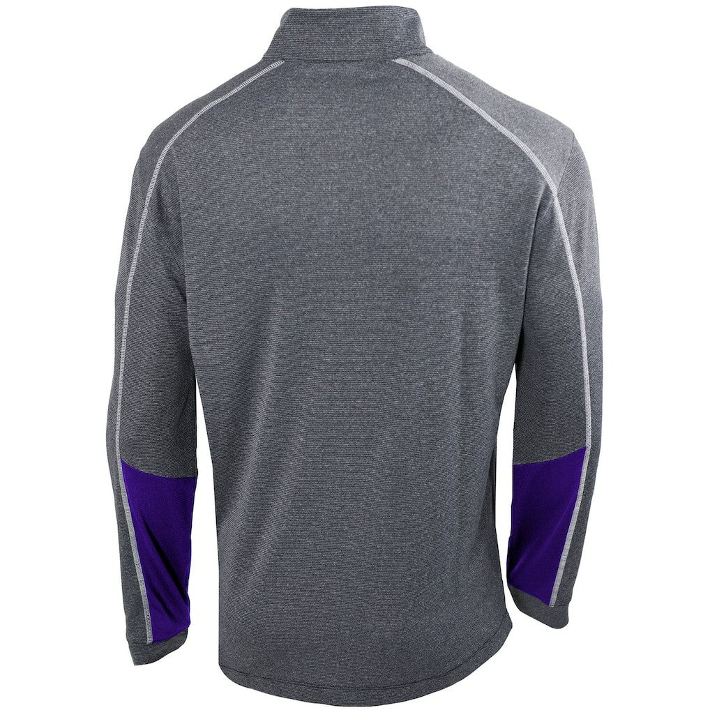 Charlotte Hornets Omni-Wick Shotgun 2.0 Quarter-Zip Pullover Top Heathered Gray/Purple - NBA