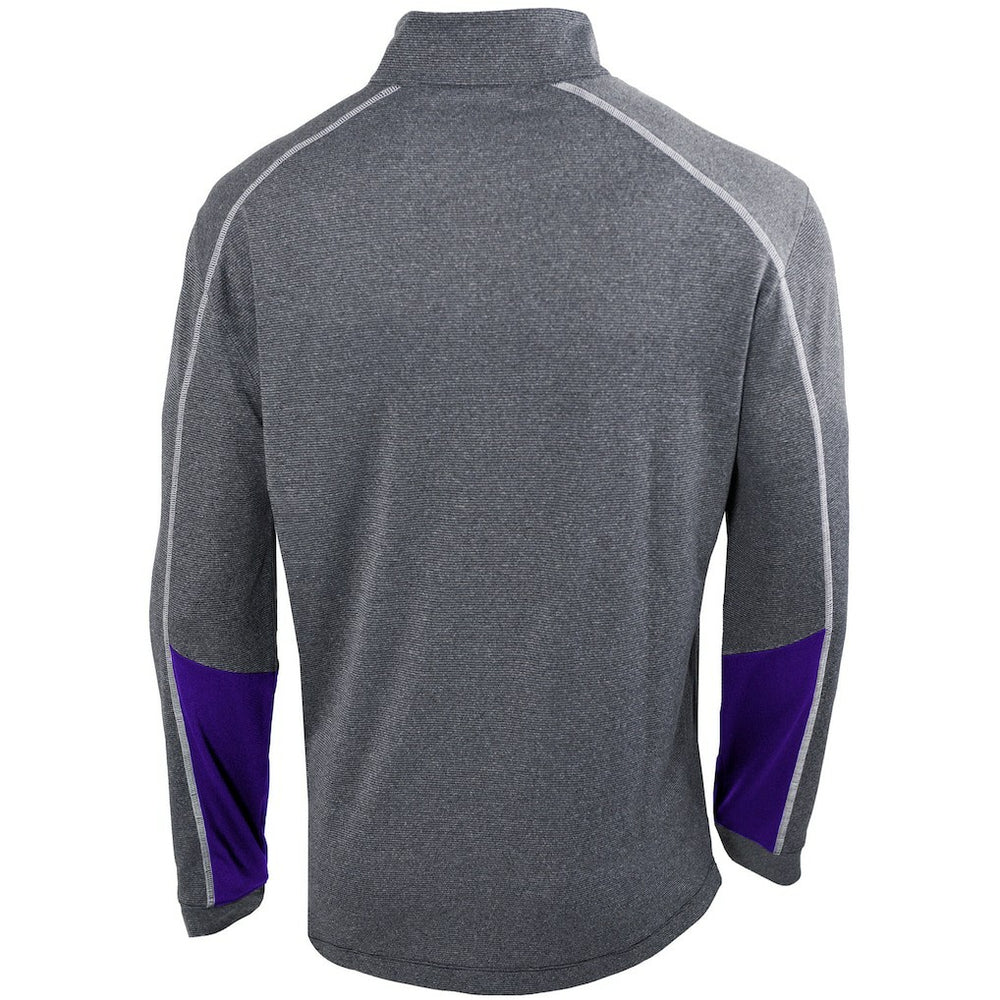 Charlotte Hornets Omni-Wick Shotgun 2.0 Quarter-Zip Pullover Top Heathered Gray/Purple - NBA