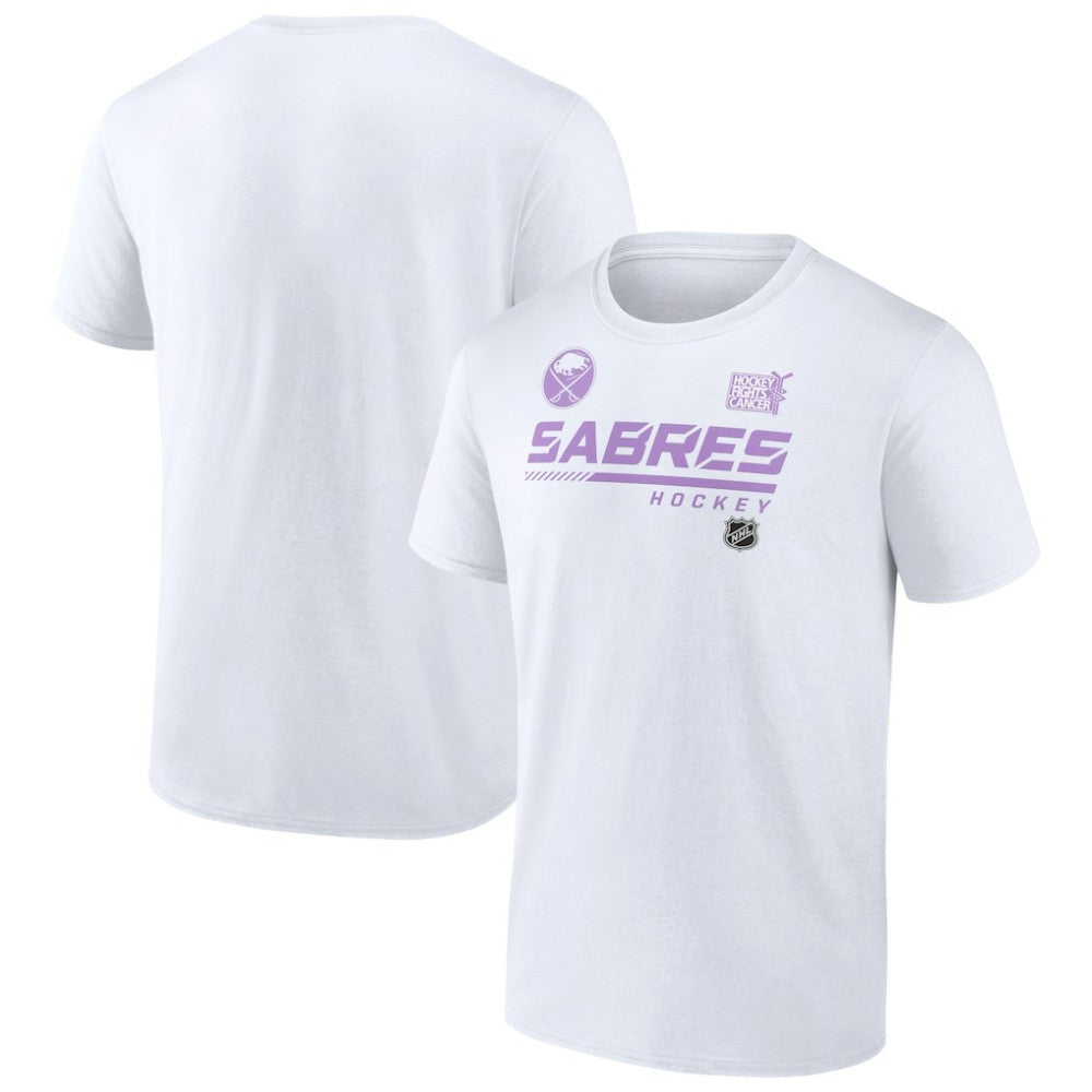 Buffalo Sabres NHL Hockey Fights Cancer T-Shirt - White - NHL