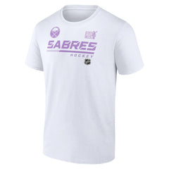 Buffalo Sabres NHL Hockey Fights Cancer T-Shirt - White - NHL