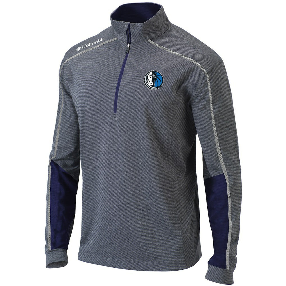 Dallas Mavericks Omni-Wick Shotgun 2.0 Quarter-Zip Pullover Top Heathered Gray/Navy - NBA