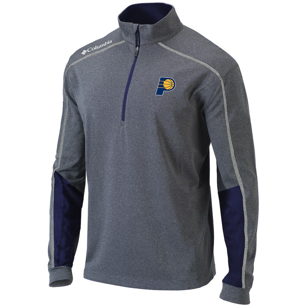 Indiana Pacers Omni-Wick Shotgun 2.0 Quarter-Zip Pullover Top Heathered Gray/Navy - NBA