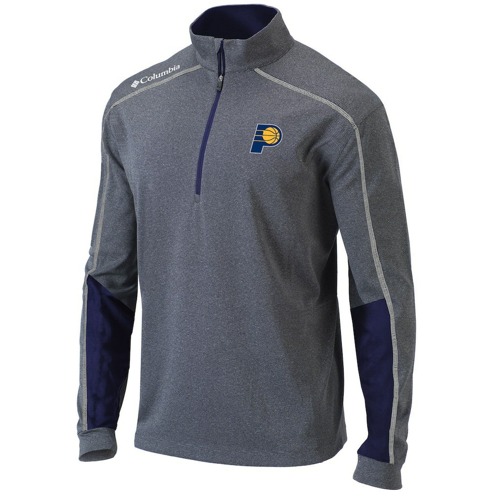 Indiana Pacers Omni-Wick Shotgun 2.0 Quarter-Zip Pullover Top Heathered Gray/Navy - NBA