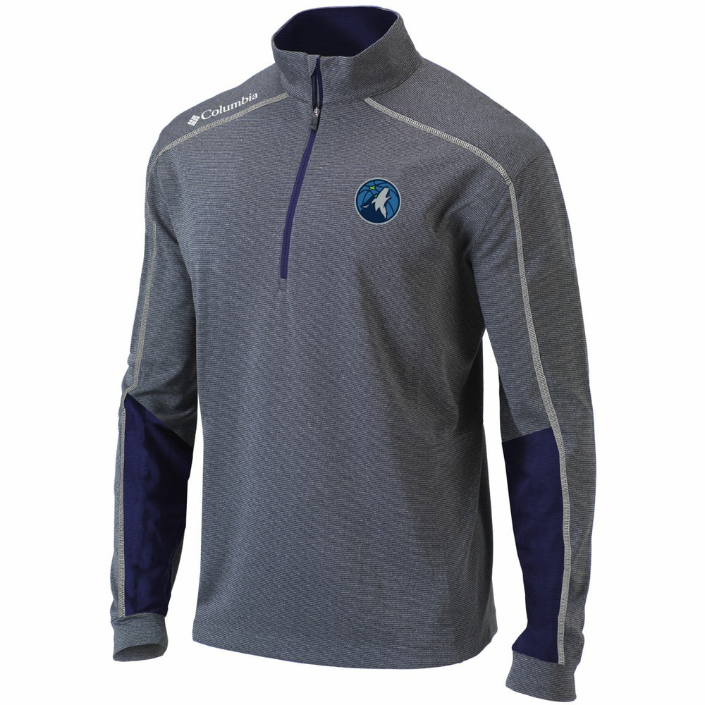 Minnesota Timberwolves Omni-Wick Shotgun 2.0 Quarter-Zip Pullover Top Heathered Gray/Navy - NBA