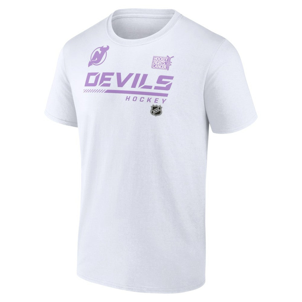 New Jersey Devils NHL Hockey Fights Cancer T-Shirt - White - NHL