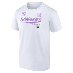 New York Rangers NHL Hockey Fights Cancer T-Shirt - White - NHL
