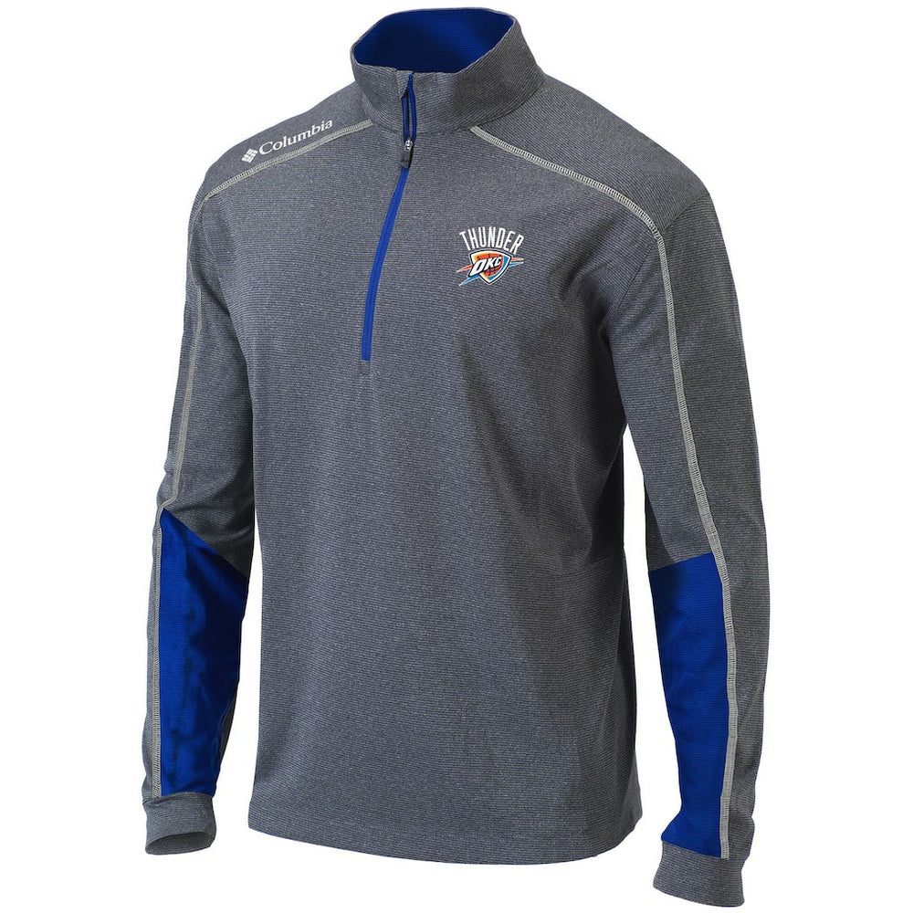 Oklahoma City Thunder Omni-Wick Shotgun 2.0 Quarter-Zip Pullover Top Heathered Gray/Blue - NBA