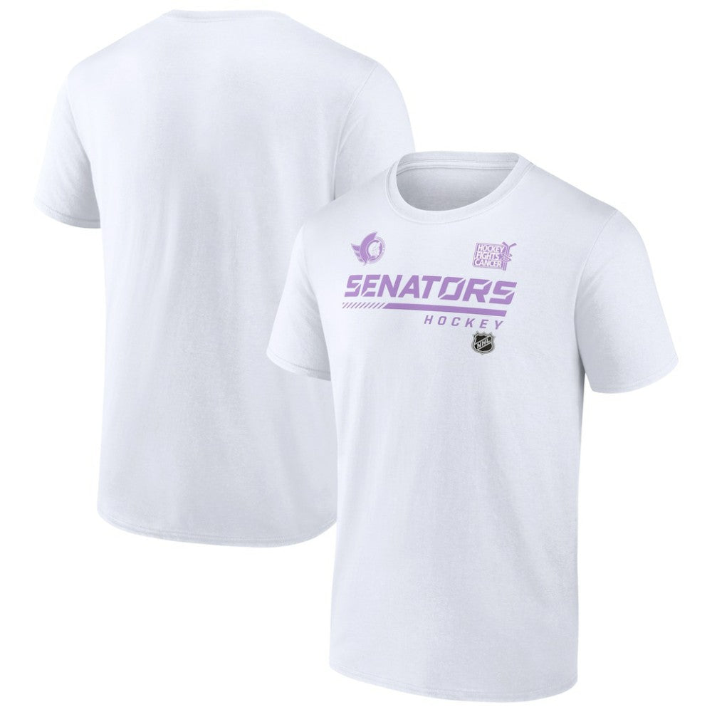Ottawa Senators NHL Hockey Fights Cancer T-Shirt - White - NHL