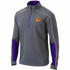 Phoenix Suns Omni-Wick Shotgun 2.0 Quarter-Zip Pullover Top Heathered Gray/Purple - NBA