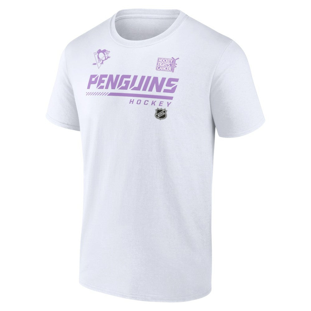 Pittsburgh Penguins NHL Hockey Fights Cancer T-Shirt - White - NHL