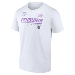 Pittsburgh Penguins NHL Hockey Fights Cancer T-Shirt - White - NHL