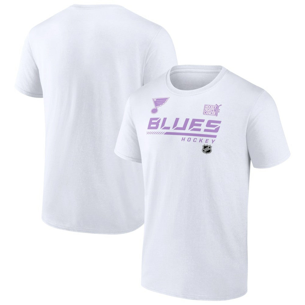 St. Louis Blues NHL Hockey Fights Cancer T-Shirt - White - NHL