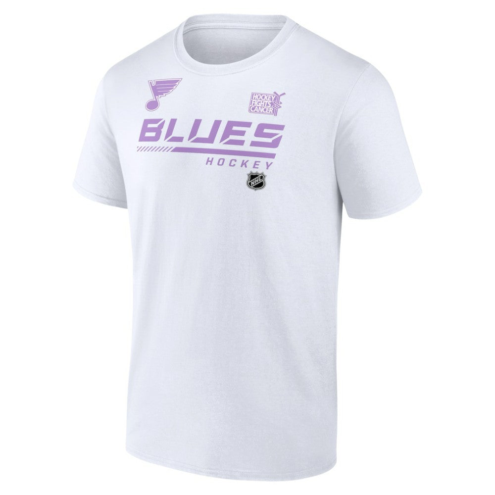 St. Louis Blues NHL Hockey Fights Cancer T-Shirt - White - NHL