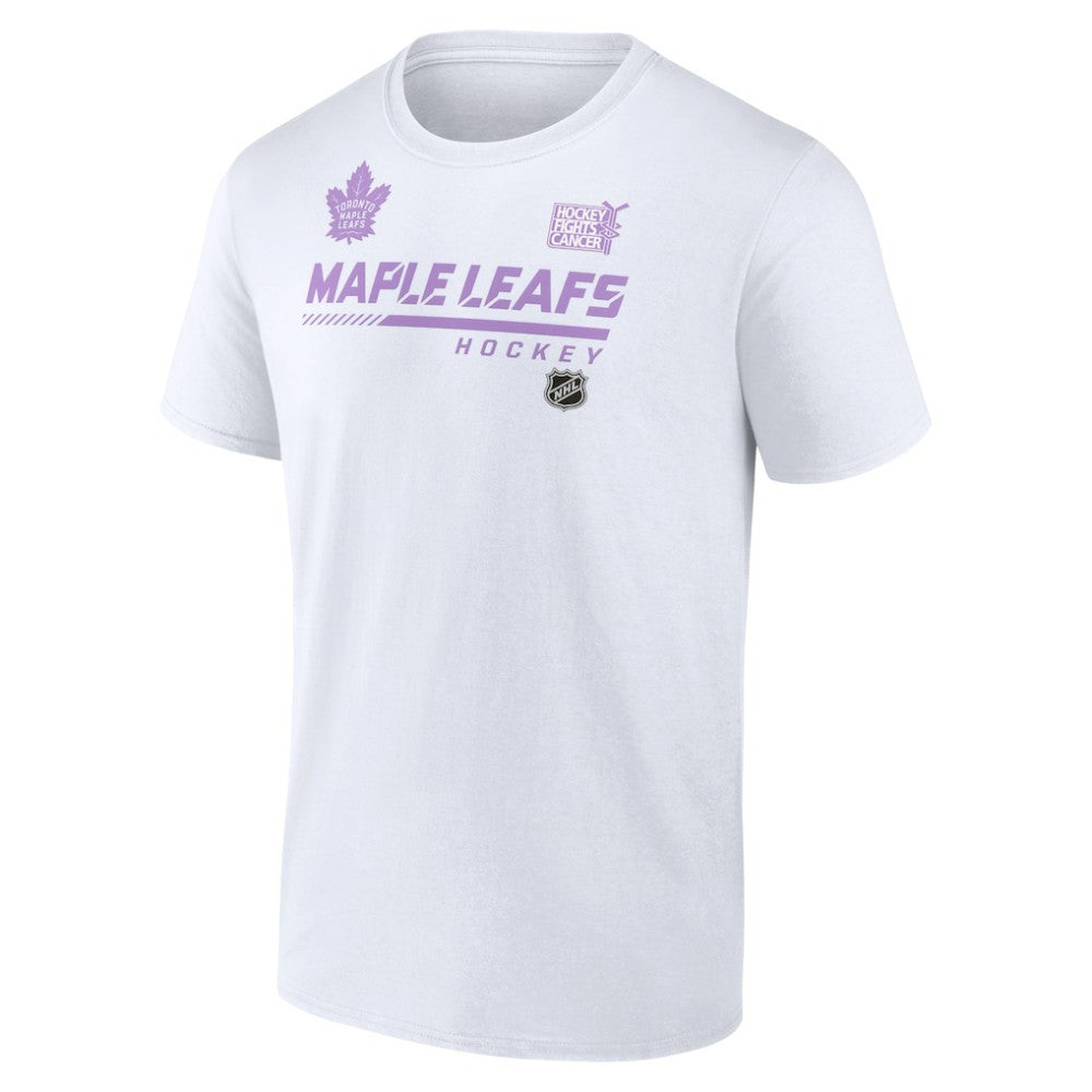 Toronto Maple Leafs NHL Hockey Fights Cancer T-Shirt - White - NHL